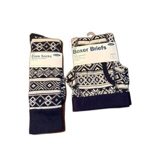 OLD NAVY Brief and Socks Gift Set Blue White Mens Large